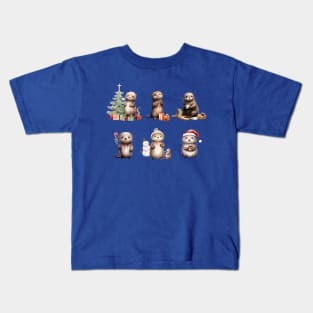 Christmas Otter Kids T-Shirt